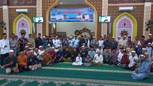Wagubri Edy Natar GSSB di Masjid Raya Haqul Yakin Tarai Bangun