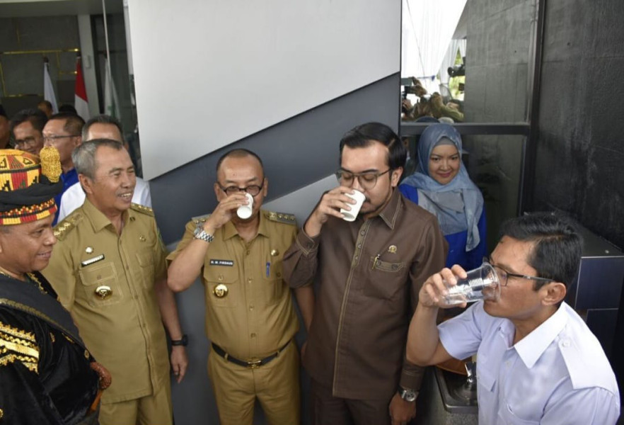 Wakil Ketua DPRD Pekanbaru Ginda Burnama Hadiri 'Pengaliran Air Pertama' SPAM Pekanbaru - Kampar