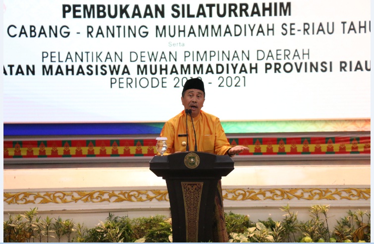 Syamsuar Lantik DPD IMM Riau dan Buka Silaturrahim Cabang dan Ranting Muhammadiyah se Riau
