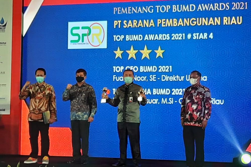 Mantap, PT SPR Raih Top BUMD Award 2021