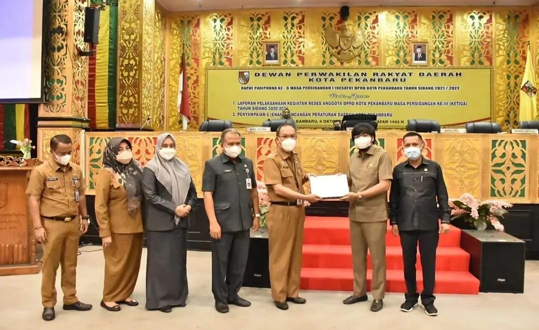 Pemko Pekanbaru Ajukan 6 Ranperda Prioritas Dalam Rapat Paripurna