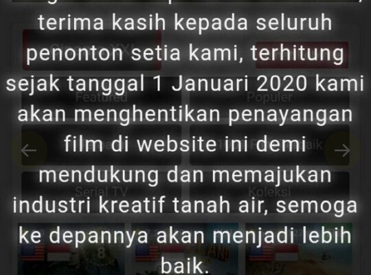 IndoXXI Resmi Tutup per 1 Januari 2020, Netizen Sedih