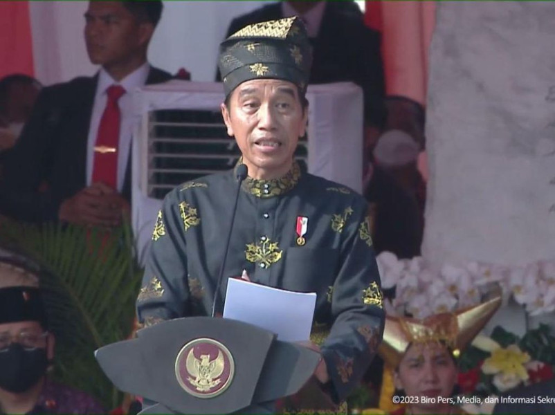 Pimpin Harlah Pancasila di Dumai, Presiden Jokowi Berbusana Melayu Riau