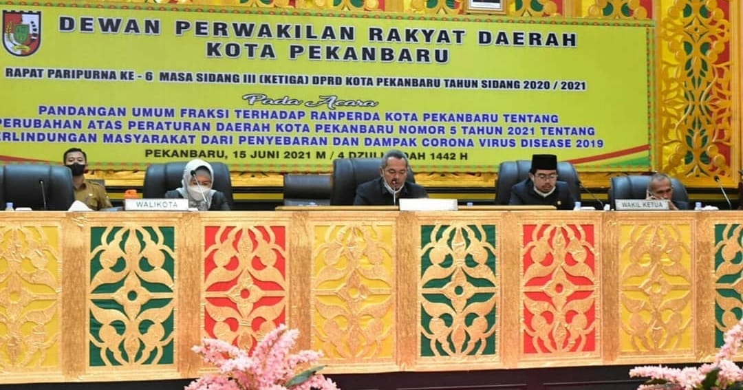 Perda No 5 Tahun 2021 Resmi Disahkan DPRD Pekanbaru