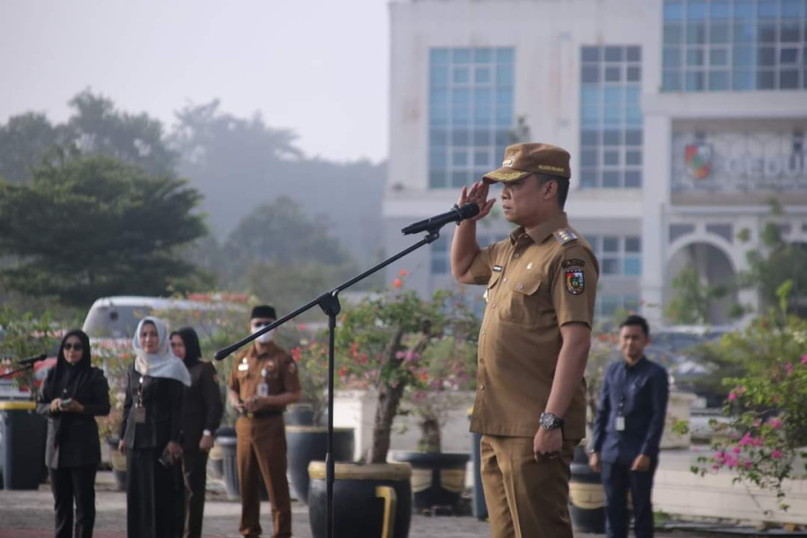 Pj Wali Kota Pekanbaru Pimpin Apel Perdana Tahun 2024