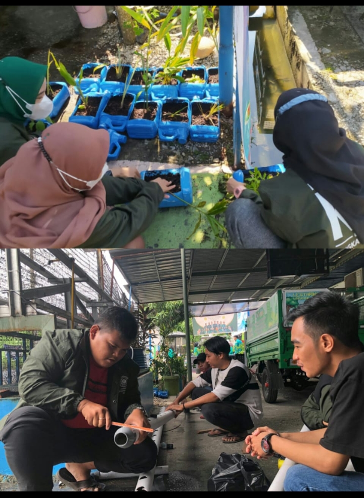 Mahasiswa Kkn Umri Lakukan Penanaman Hidroponik dan Obat Keluarga di Kelurahan Tobek Godang