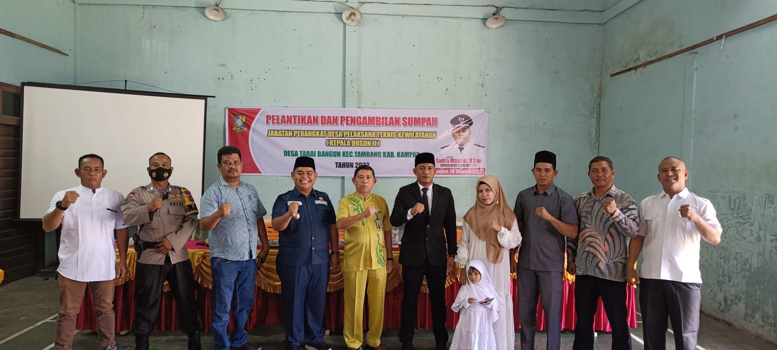 Kades Tarai Bangun Andra Maistar Resmi Lantik Yovi Jadi Kepala Dusun II