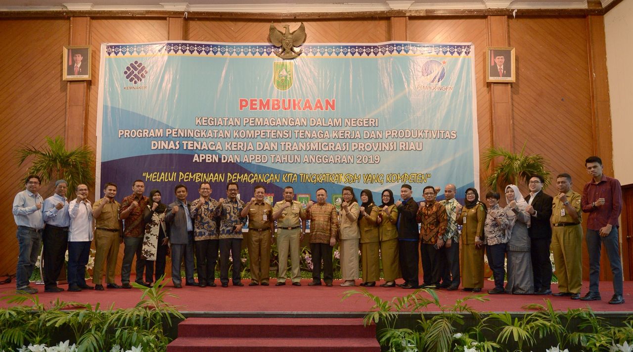 Kurangi Angka Pegangguran, Disnakertrans Provinsi Riau Riau Gelar Pelatihan Pemagangan Dalam Negeri 