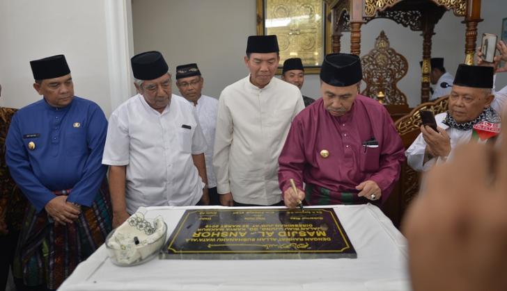 Resmikan Mesjid Al-Anshor, Gubernur Riau : Semoga Iman dan Taqwa Semakin Bertambah