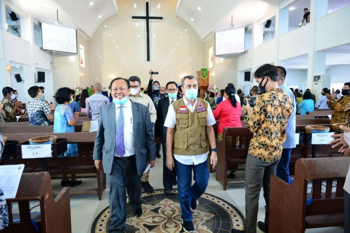 New Normal, Gubri Tinjau Gereja HKBP Pekanbaru