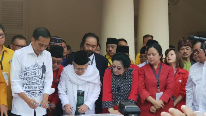 Resmi! Jokowi dan Ma'ruf Amin Daftar Capres Cawapres