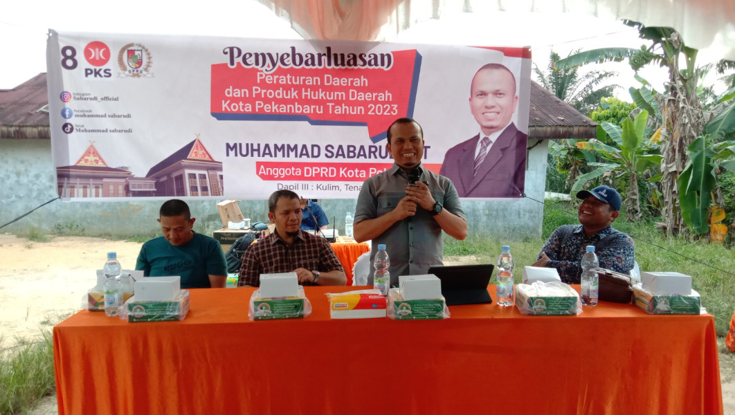Ketua DPRD Pekanbaru M Sabarudi Laksanakan Penyebarluasan Perda di Sialang Sakti
