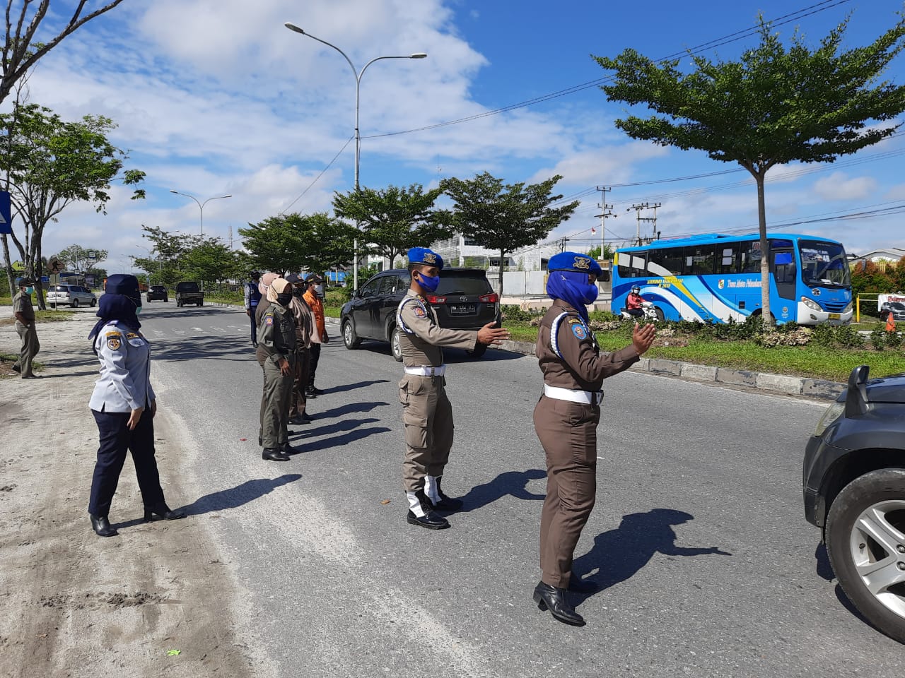 Tim Gabungan Kembali Gelar Razia Masker di Dua Titik