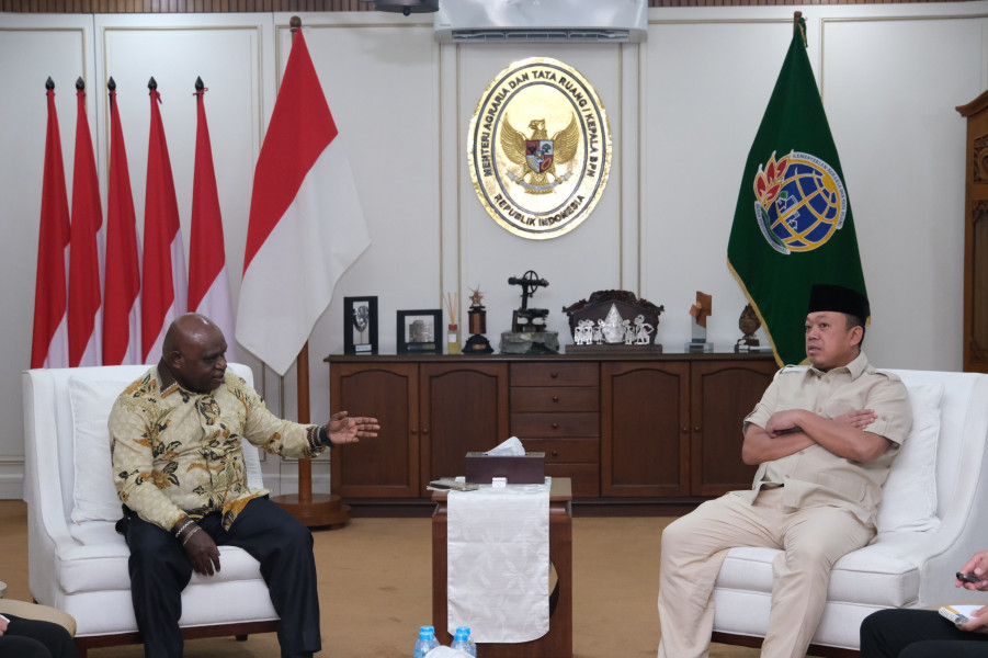 Kementerian ATR/BPN dan Kementerian HAM Bahas Legalisasi Tanah Berperspektif HAM