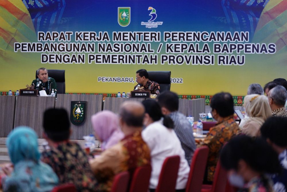 Bahas Pembangunan di Riau, Gubri Terima Kunker Bappenas RI