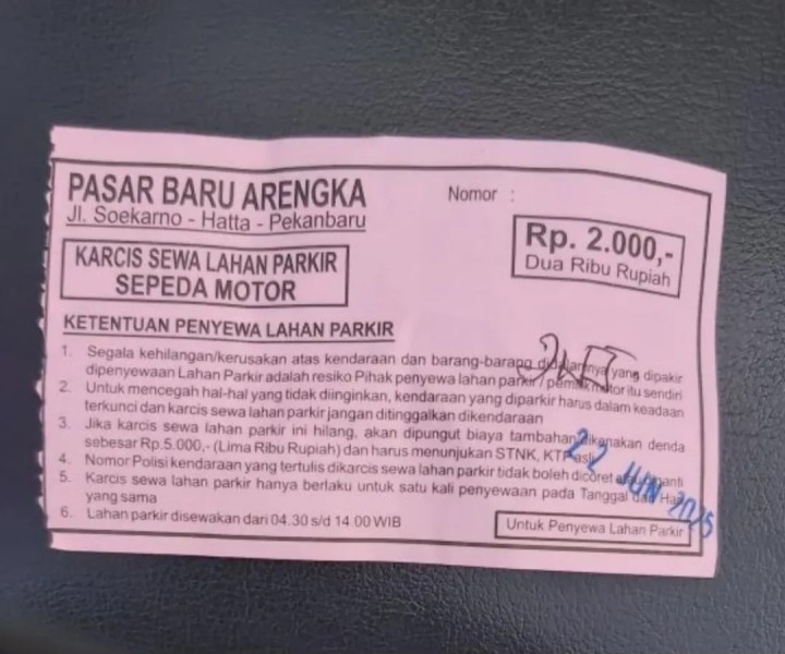 Waduh! Wali Kota Hadiahkan Parkir Gratis, di Pasar Baru Arengka Malah Naik