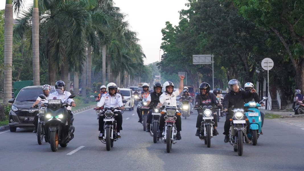Wali Kota Motoran Pantau Kondisi Pekanbaru